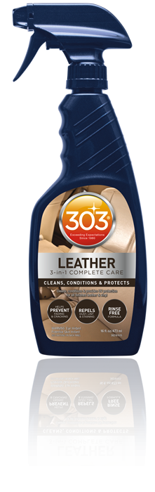  303 Automotive Protectant - Provides Superior UV Protection,  Helps Prevent Fading and Cracking, 16oz & 303 Leather 3-in-1 Complete Care  - Helps Prevent Fading & Cracking - 16 fl. oz. : Automotive